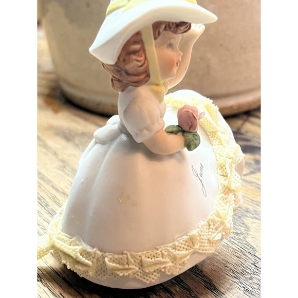 Kelvin 1963 Month Of June Bloomer Girl Figurine Signed 4” Delightful - Picture 7 of 9